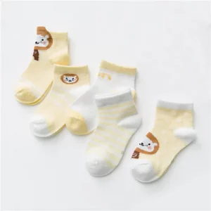 5Pairs 0-24M Baby Socks Cotton Mesh