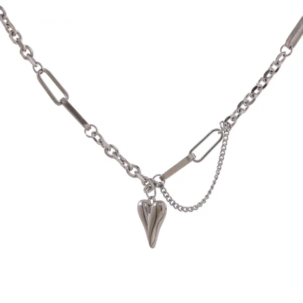Romantic Love Heart Necklace - Stainless Steel