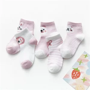 5Pairs 0-24M Baby Socks Cotton Mesh