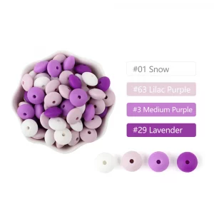 20Pcs Silicone Baby Beads 12MM DIY Pacifier Clips