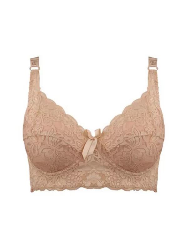 Full cup hot thin-strap bra for plus sizes