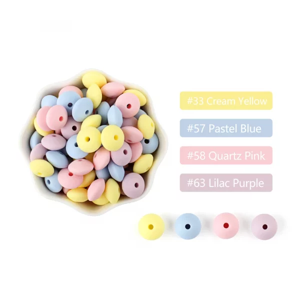 20Pcs Silicone Baby Beads 12MM DIY Pacifier Clips