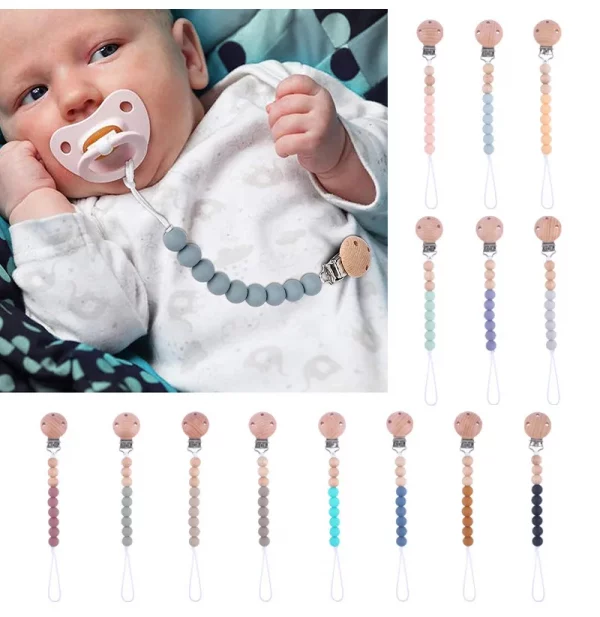 Magical Silicone Beaded Baby Pacifier Clip - Anti-drop Chain