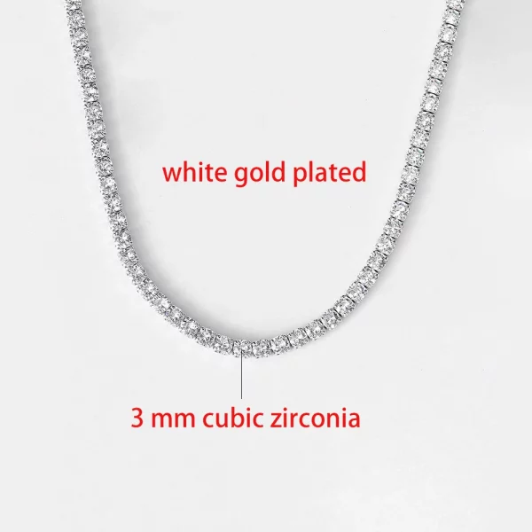 Simplified Cubic Zirconia Crystal Necklace
