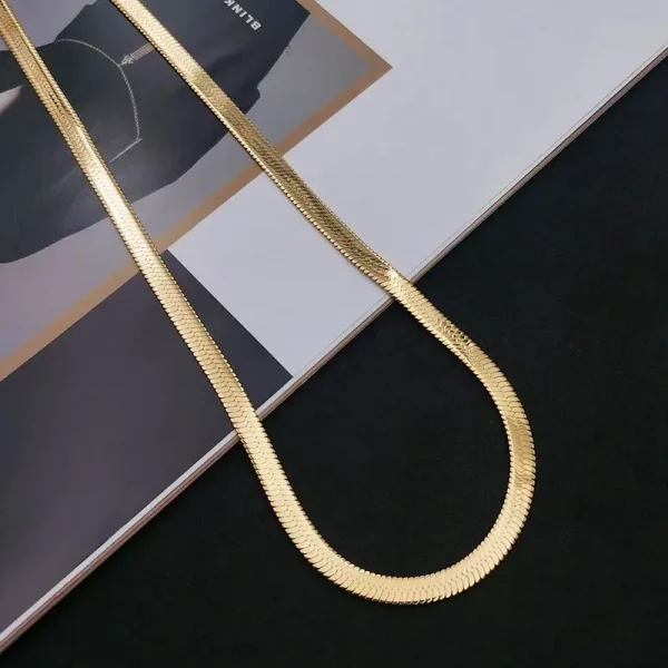 925 Sterling Gold / Silver Flat Necklace