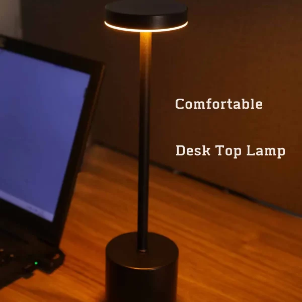 Simple Rechargeable LED Touch Metal Table Lamp