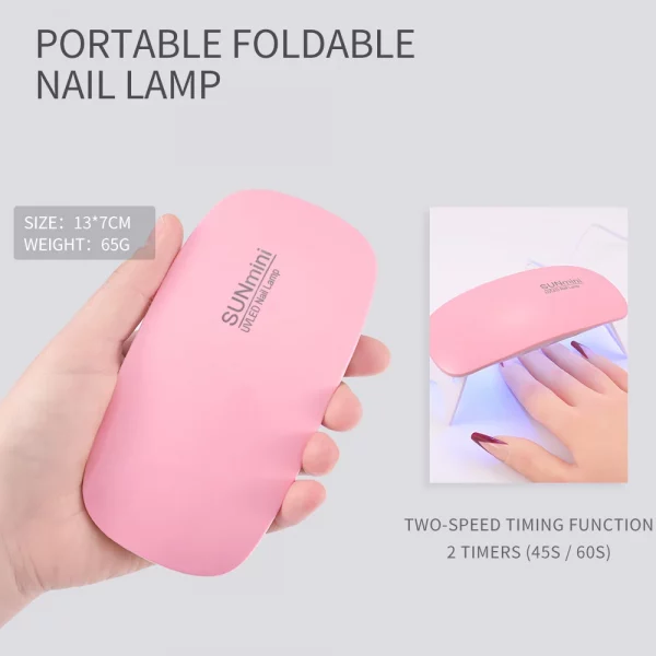 UV Nail Lamp Dryer Machine Portable USB Rechargeable