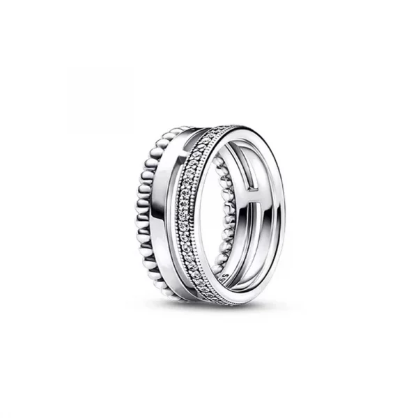S925 Silver Plated Rings Bead DIY Fashion