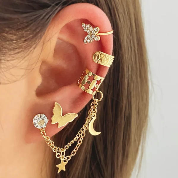 Butterfly Clip Earrings Non-Piercing Ear