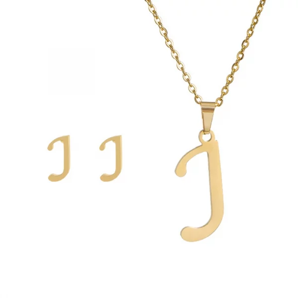 Alphabet Initial Stainless Steel Necklace