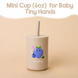 150ml Colorful Silicone Baby Feeding Straw Cup