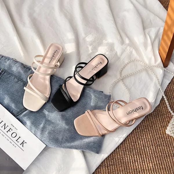 Square Heels Elegant Summer Sandal