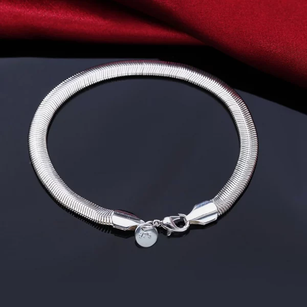 925 Sterling Silver Solid Noble Bracelet