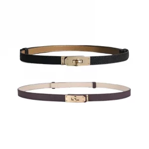 Orla Gold Lock Leather Simplicity Belt