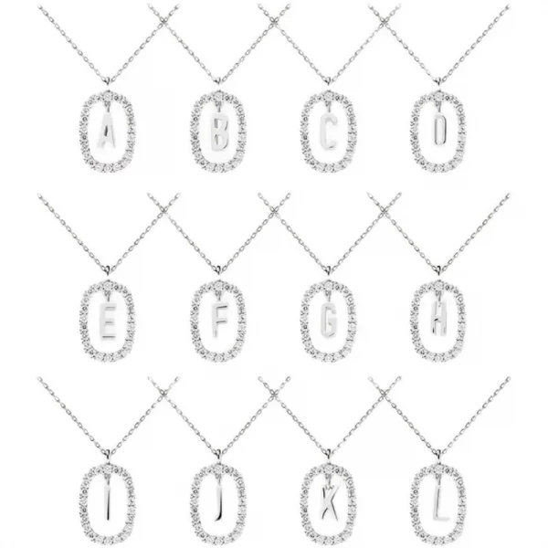 925 Sterling Silver Monogram Necklace