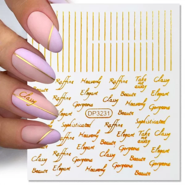 3D Lines Nail Art Stickers