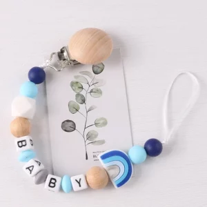 Colorful Silicone Pacifier Clip for Baby Beech