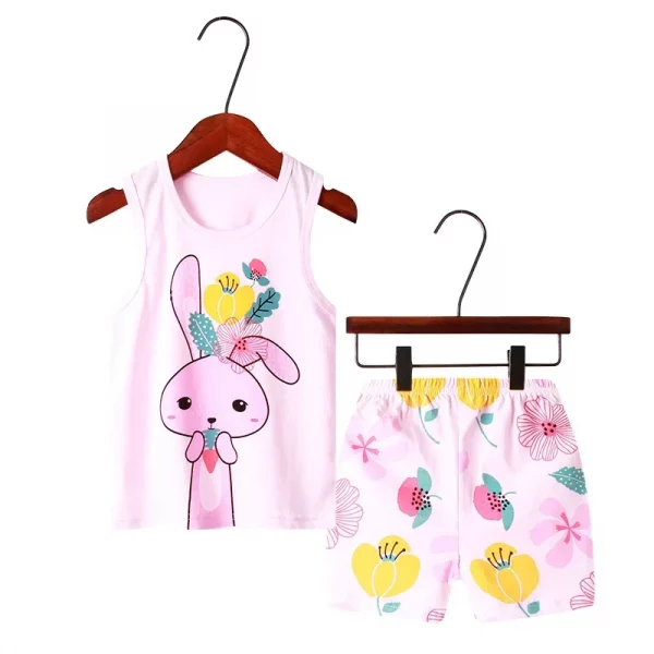2-8 Years Sleeveless Kids Pajamas Sets
