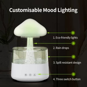 Relax Cloud Rain Diffuser Humidifier Machine Colorful Lamp
