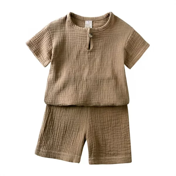 Cotton Linen Kids Outfit Summer Sets 2-7 Years