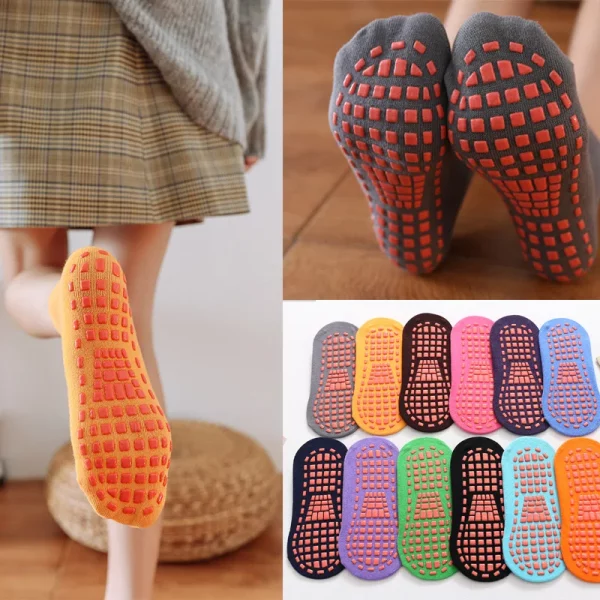 Kids Adults Anti-Slip Socks Cotton Elasticity