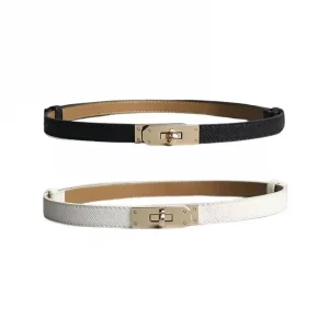 Orla Leather Belt Gold Lock