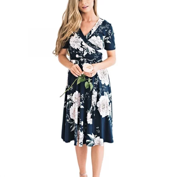 Midi Floral Short Dress