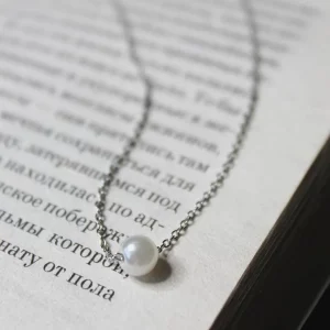 Stainless Steel Simple Pearl Necklace