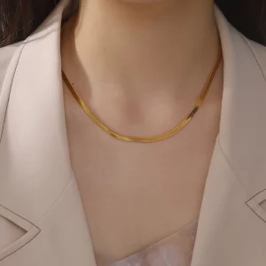 Skyler Stainless Steel Snake Chain Necklace