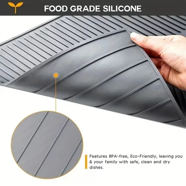 Silicone Draining Board Mat Dish