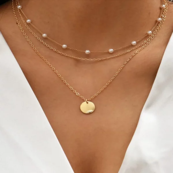 Crystal Heart Star Necklace Set