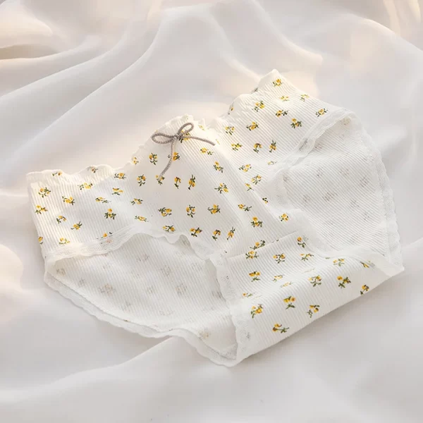 Cute Panties Cotton Mid Waist Seamless