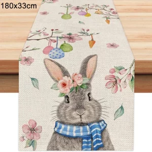 Easter Rabbit Table Linen For Home Kitchen