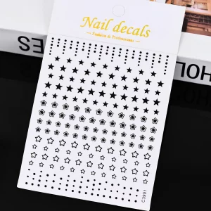 3D Gold Sun/Moon/Star Bronzing Nail Art Sticker