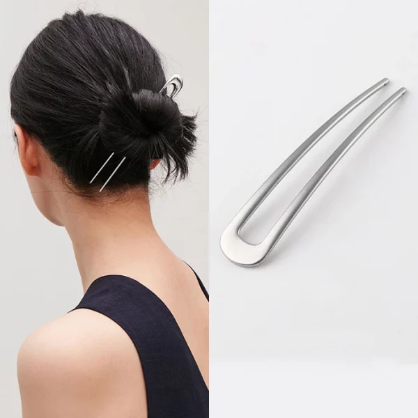 Simple U Shape Hair Clips Pins Metal