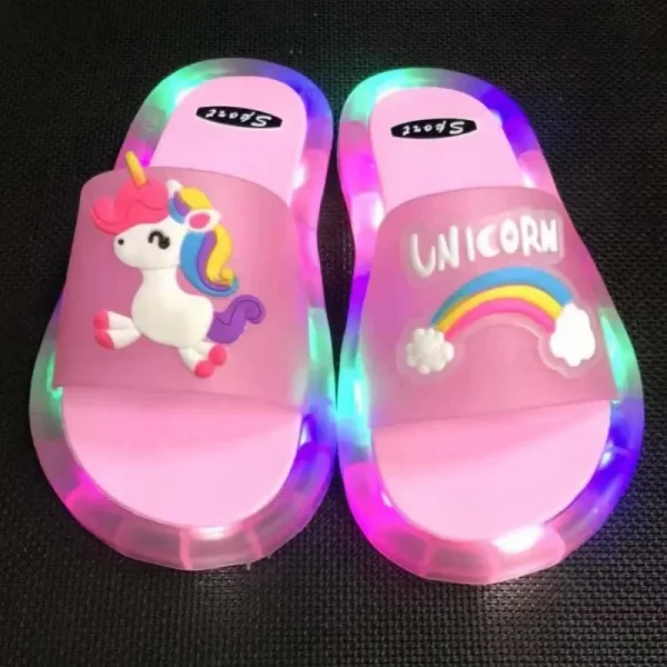 Kids Slippers Animals Prints Lighted