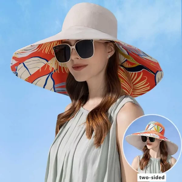 Luxury Large Brim Sun Hat Double Sided