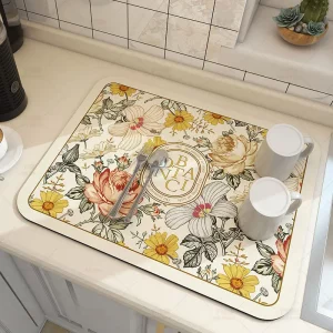 Large Kitchen Absorbent Mat Antiskid Draining