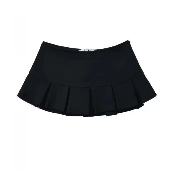 Flounce Mini Skirt with Wide Pleats
