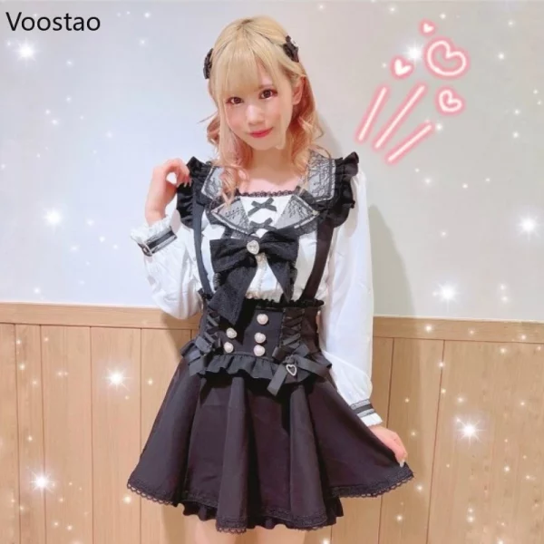 Gothic Lolita Bow Mini Skirts