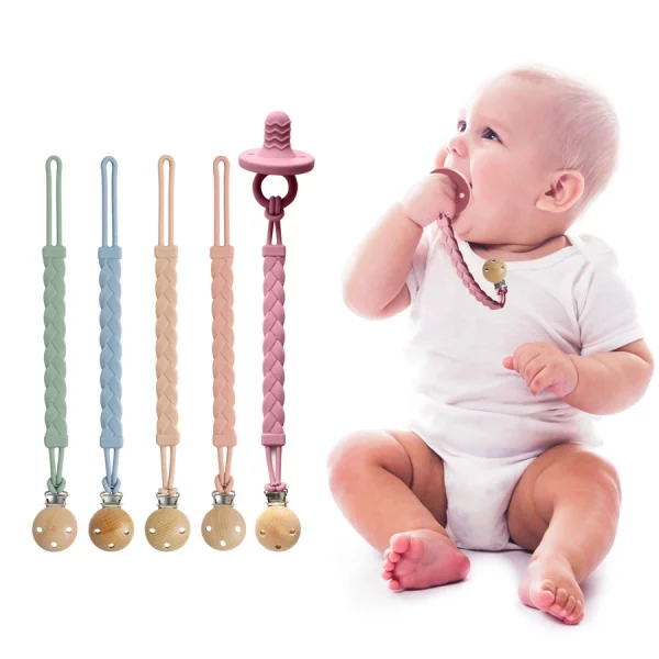 New Baby Teether Chain Pacifier Silicone