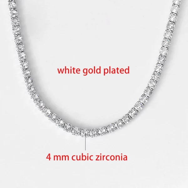 Simplified Cubic Zirconia Crystal Necklace